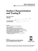 Tapa de Surface characterization and testing II