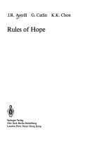 Tapa de Rules of hope