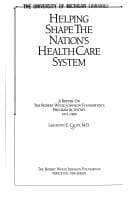 Tapa de Helping shape the nation's health care system