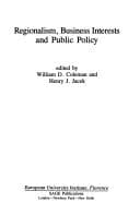 Tapa de Regionalism, business interests, and public policy