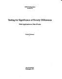 Tapa de Testing for significance of poverty differences