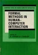 Tapa de Formal methods in human-computer interaction