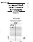 Tapa de Managed trade and economic sovereignty