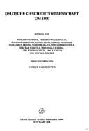 Tapa de Deutsche Geschichtswissenschaft um 1900