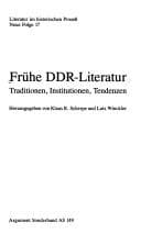 Tapa de Frühe DDR-Literatur