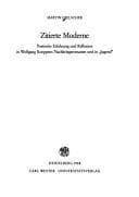 Tapa de Zitierte Moderne