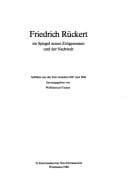 Tapa de Friedrich Rückert im Spiegel seiner Zeitgenossen und der Nachwelt