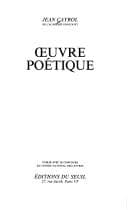 Tapa de Œuvre poétique