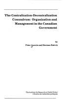 Tapa de The centralization-decentralization conundrum