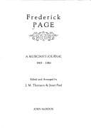 Tapa de Frederick Page