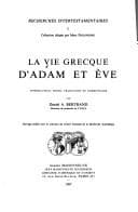 Tapa de La vie grecque d'Adam et Eve