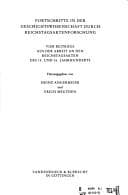 Tapa de Fortschritte in der Geschichtswissenschaft durch Reichstagsaktenforschung: Vier Beiträge aus der Arbeit an den Reichstagsakten des 15. und 16. ... Akademie der Wissenschaften) (German Edition)