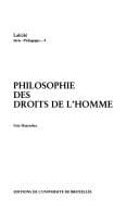 Tapa de Philosophie des droits de l'homme