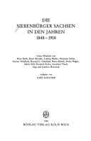 Tapa de Die Siebenbürger Sachsen in den Jahren 1848-1918