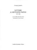 Tapa de Lettere a Giovanni Papini, 1915-1948