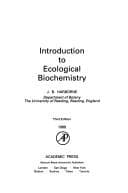 Tapa de Introduction to ecological biochemistry
