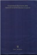 Tapa de Concordanze diacroniche delle Operette morali di Giacomo Leopardi