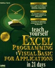 Tapa de Teach yourself Excel programming with Visual Basic for applications in 21 days