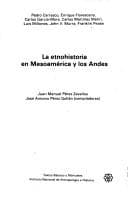 Tapa de La Etnohistoria en Mesoamérica y los andes