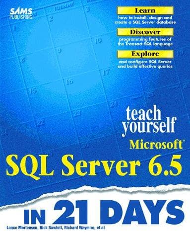 Tapa de Teach Yourself Microsoft SQL Server 6.5 in 21 Days