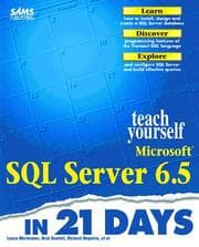 Tapa de Teach Yourself Microsoft SQL Server 6.5 in 21 Days