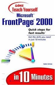 Tapa de Sams teach yourself Microsoft Frontpage 2000 in 10 minutes