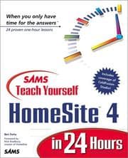 Tapa de Sams teach yourself HomeSite 4 in 24 hours [electronic resource]