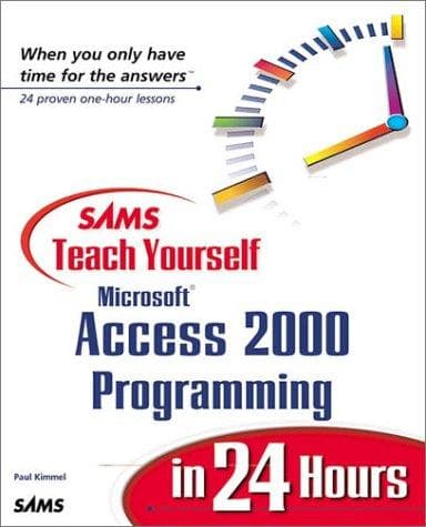 Tapa de Sams Teach Yourself Microsoft Access 2000 Programming in 24 Hours