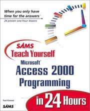 Tapa de Sams Teach Yourself Microsoft Access 2000 Programming in 24 Hours
