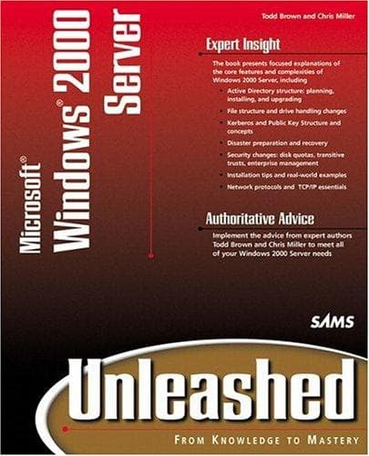 Tapa de Microsoft Windows 2000 server unleashed
