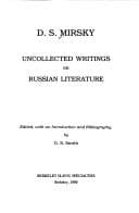 Tapa de Uncollected writings on Russian literature