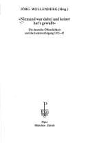 Tapa de 'Niemand war dabei und keiner hat's gewusst'. Die dt. Öffentlichkeit u. d. Judenverfolgung 1933-45