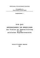 Tapa de Untersuchungen zur Wortbildung
