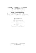 Tapa de Das Ritterliche Turnier im Mittelalter