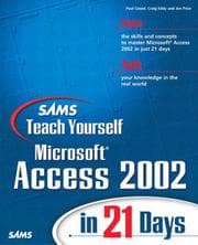 Tapa de Sams teach yourself MS Access 2002 in 21 days