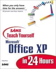 Tapa de Sams teach yourself Microsoft Office XP in 24 hours
