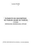 Tapa de Eléments de description du parler arabe de Tozeur, Tunisie