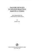 Tapa de Das Kirchenlied in der Reformation Martin Luthers