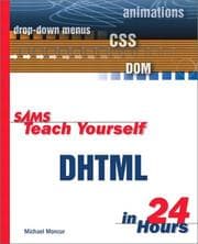 Tapa de Sams Teach Yourself DHTML in 24 Hours