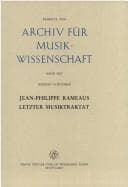 Tapa de Jean-Philippe Rameaus letzter Musiktraktat