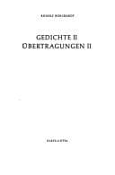 Tapa de Gedichte, Übertragungen