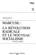 Tapa de Marcuse, la révolution radicale et le nouveau socialisme