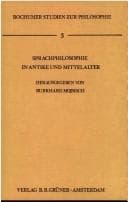 Tapa de Sprachphilosophie in Antike und Mittelalter