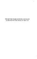 Tapa de The bitter tears of Petra von Kant ; and, Blood on the neck of the cat