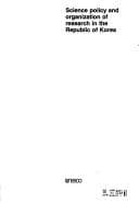 Tapa de Science policy and organization of research in the Republic of Korea