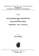 Tapa de Mittelniederdeutsche Handschriften aus Bielefelder Bibliotheken