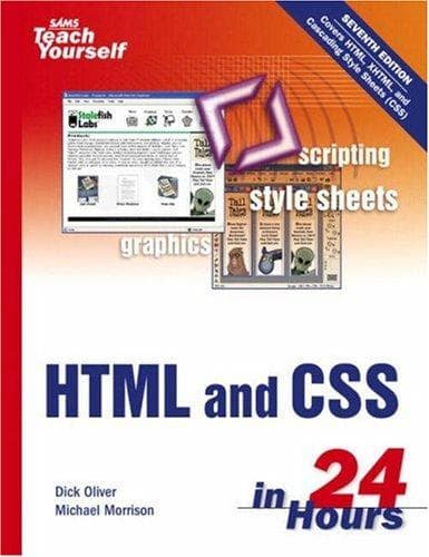 Tapa de Sams teach yourself HTML and CSS in 24 hours