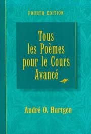 Tapa de Tous Les Poemes Pour Le Cours Avance