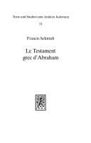 Tapa de Le testament grec d'Abraham