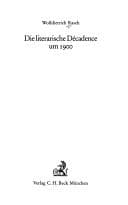 Tapa de Die literarische Décadence um 1900